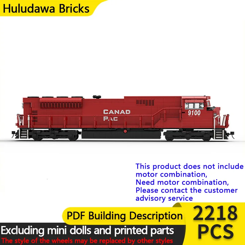 

City Car Model MOC Building Bricks SD90/43MAC Diesel Locomotive Modular Technology Assemble Children Toys Suit Gifts Holiday