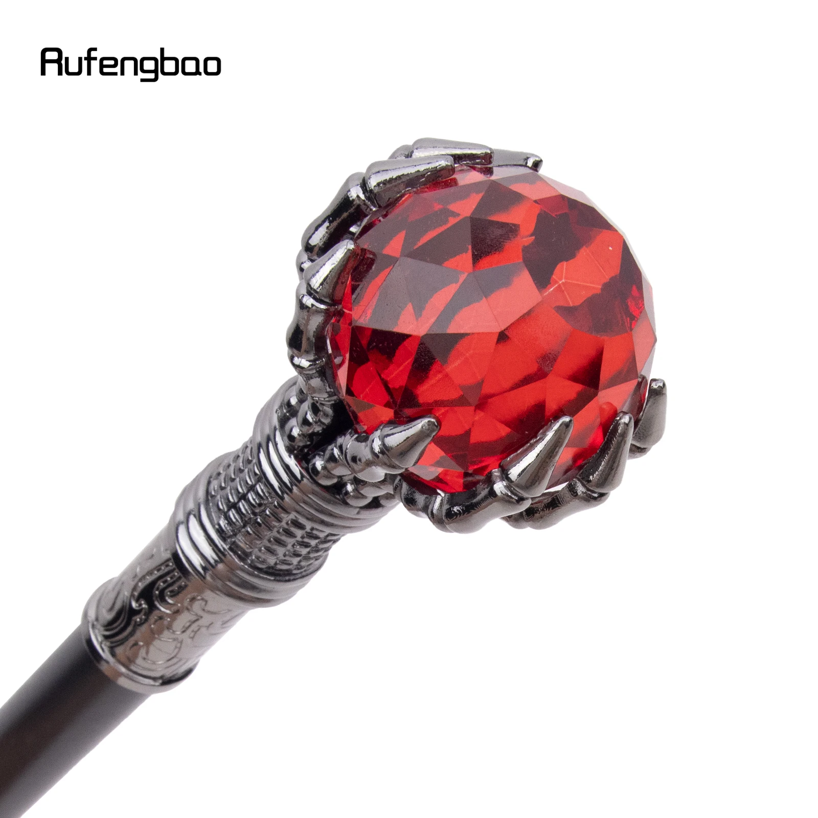 Red Glass Ball Steampunk Cane Fashion Decorative Stick Gentleman Luxury Crosier Knob Walking Stick 93cm