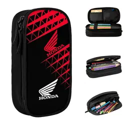 Motor Hondas Pencil Case New Motorcycle Racing Pen Bag Girls Boys Big Capacity School Supplies Gifts Pencilcases