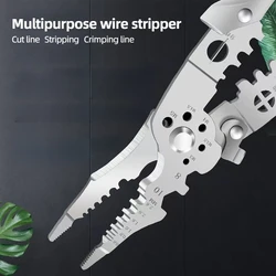 Crimper Cable Cutter Adjustable Automatic Wire Stripper Multifunctional Stripping Crimping Pliers Terminal Hand Tool