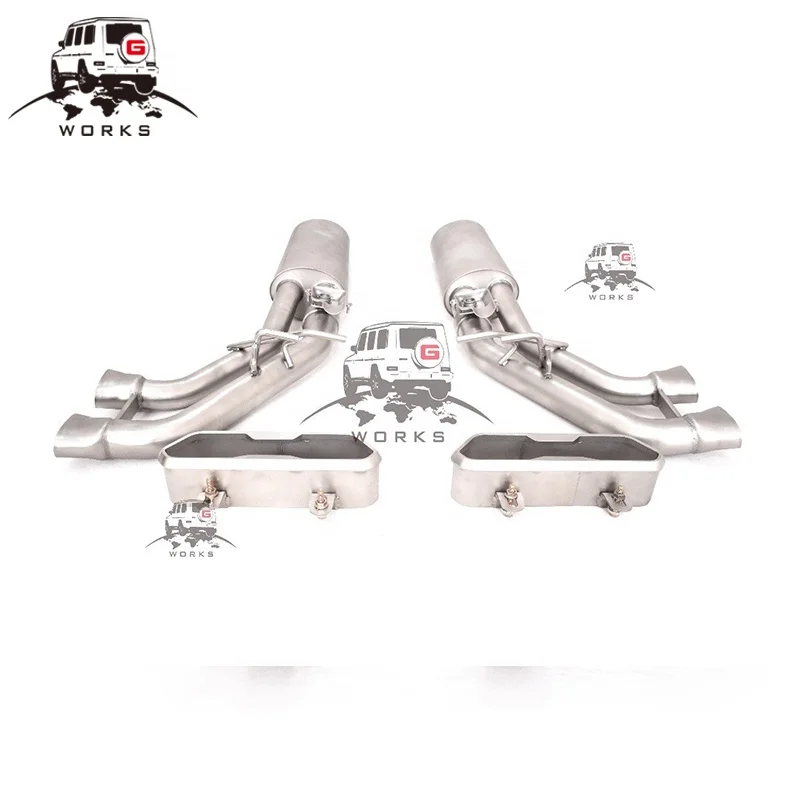 

STLF2019 Year up G Class W464 G63 G500 AK Style Stainless Steel Silver Exhaust Tips of W464 Exhaust Pipes Exhaust System