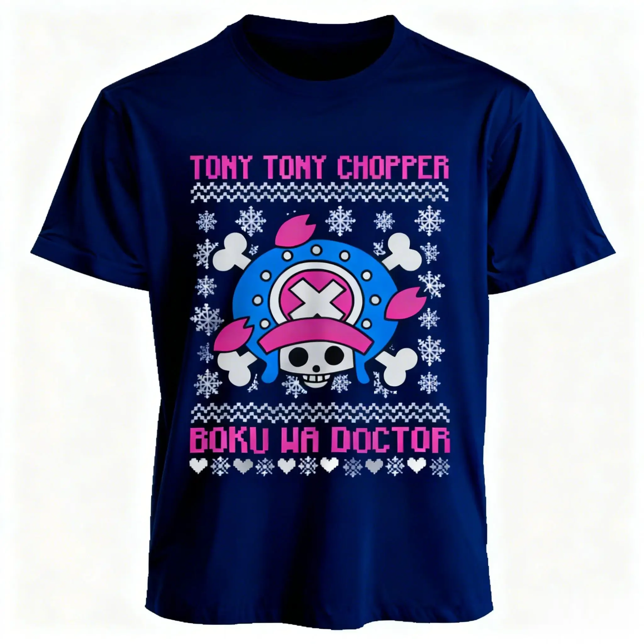 Chopper One Piece Anime T Shirt Männer Frauen Casual Baumwolle Kurzarm T Winter Weihnachten Niedlichen Cartoon Grafik Drucken Tops Y2k