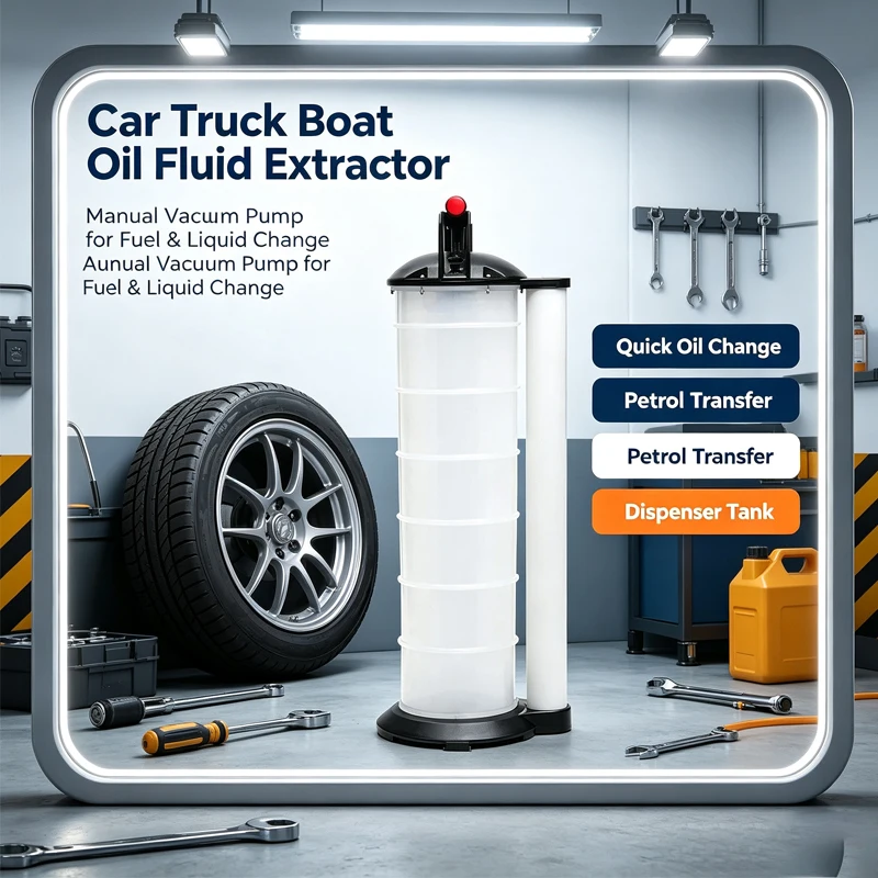 Manual Vacuum Oil Fluid Extractor Pump Car Truck Boat Fuel Pump Oil Changer Liquid Change Petrol Transfer Tank Dispenser
