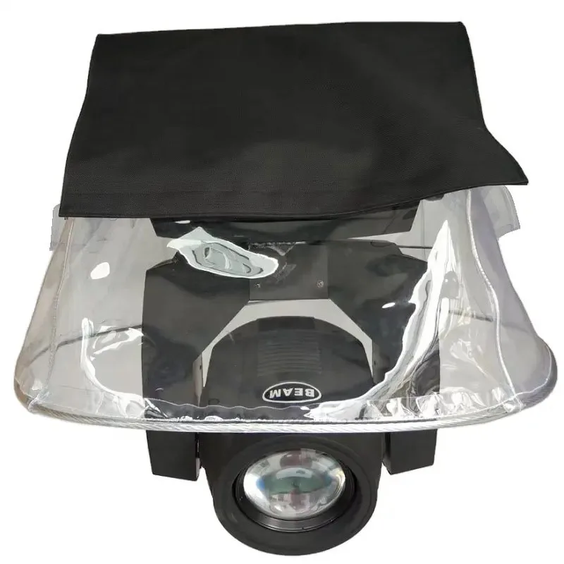 أغطية المطر LED الخارجية للمسرح، غطاء إضاءة مقاوم للماء، غطاء مطر خفيف باللون الأسود أو الشفاف