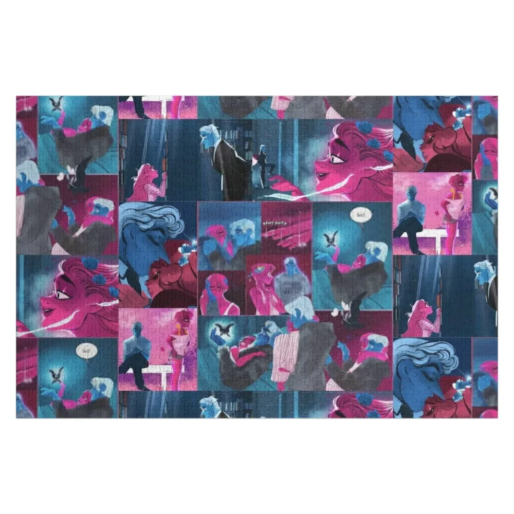 

Lore Olympus Persephone and Hades Collage Webtoon Art Jigsaw Puzzle Baby Wooden Scale Motors Puzzle