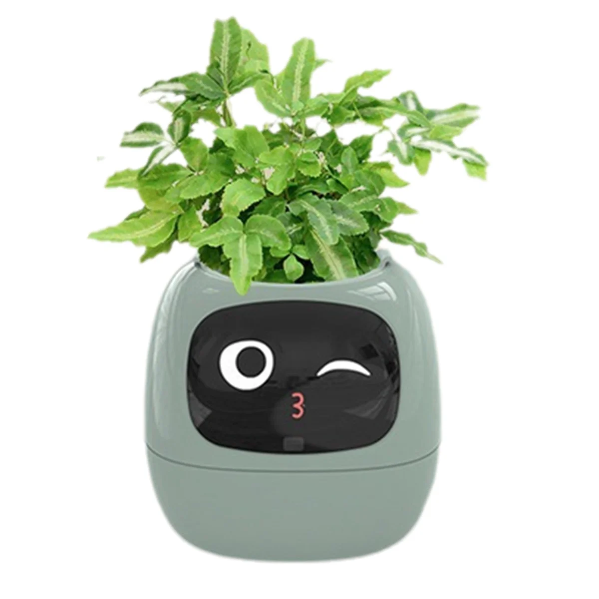 

Умный горшок Ivy, перезаряжаемый через USB домашний маленький цветочный горшок для внутреннего украшения, выращивание растений, простой и забавный зеленый цвет