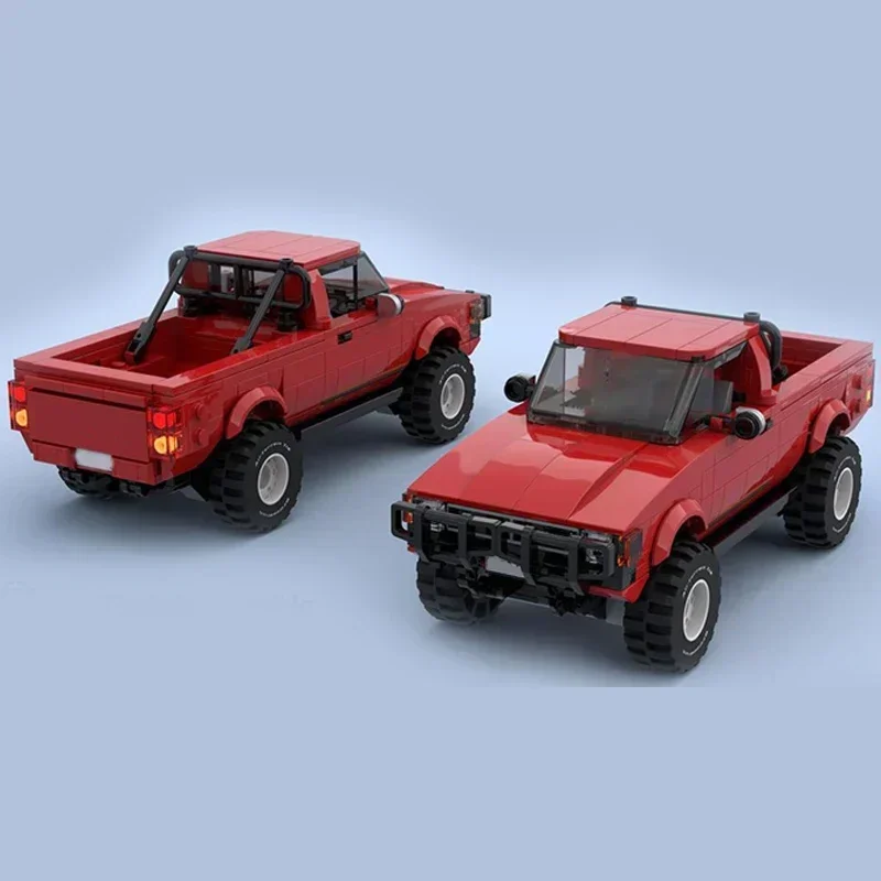 Modèle de voiture de ville en briques de construction MOC, voiture Hilux furt able, blocs modulaires technologiques, jouets d'assemblage de bricolage, cadeaux de Noël