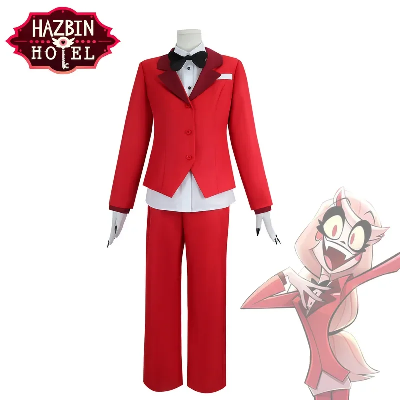 New models Hazbin Hotel ALASTOR Dust Angel Cosplay Costume pour hommes et femmes, uniforme d'Halloween, ensemble complete