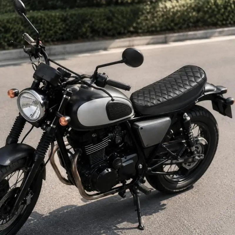 M76E Motorradsitzkissen mit gemusterter Steppung, komplette Ersatzkomponente für X160 X260 Freizeitreisen und Visual – Detail 10