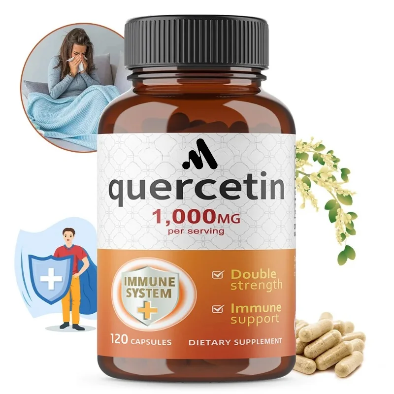 Quercetin 1,000mg Per Serving, Ultra Strength Bioflavonoid Supplement for Immune Support, Non-GMO, Gluten-Free