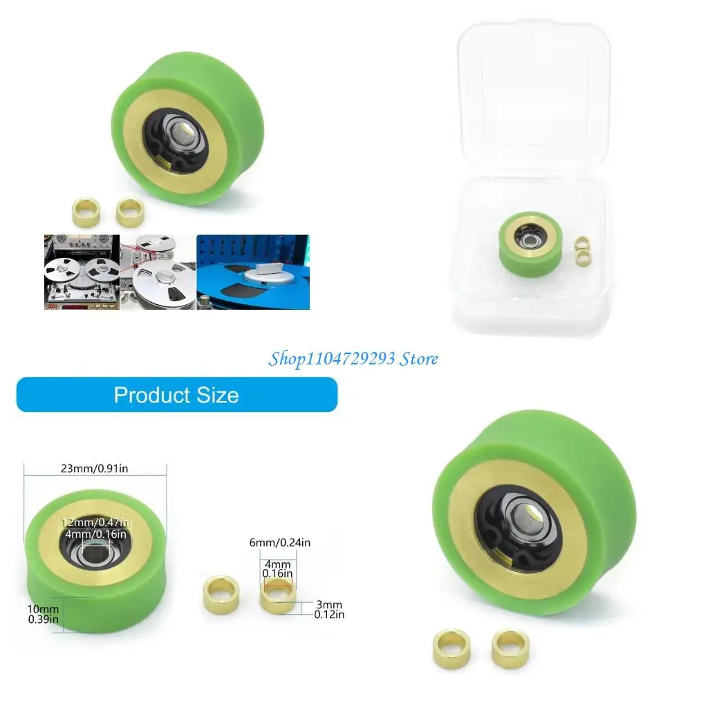 

Y2GD Professional 23mmx10mm Pinch Roller Tape Player Bearing Pressure Belt Wheel for Cassette Tape Recorders