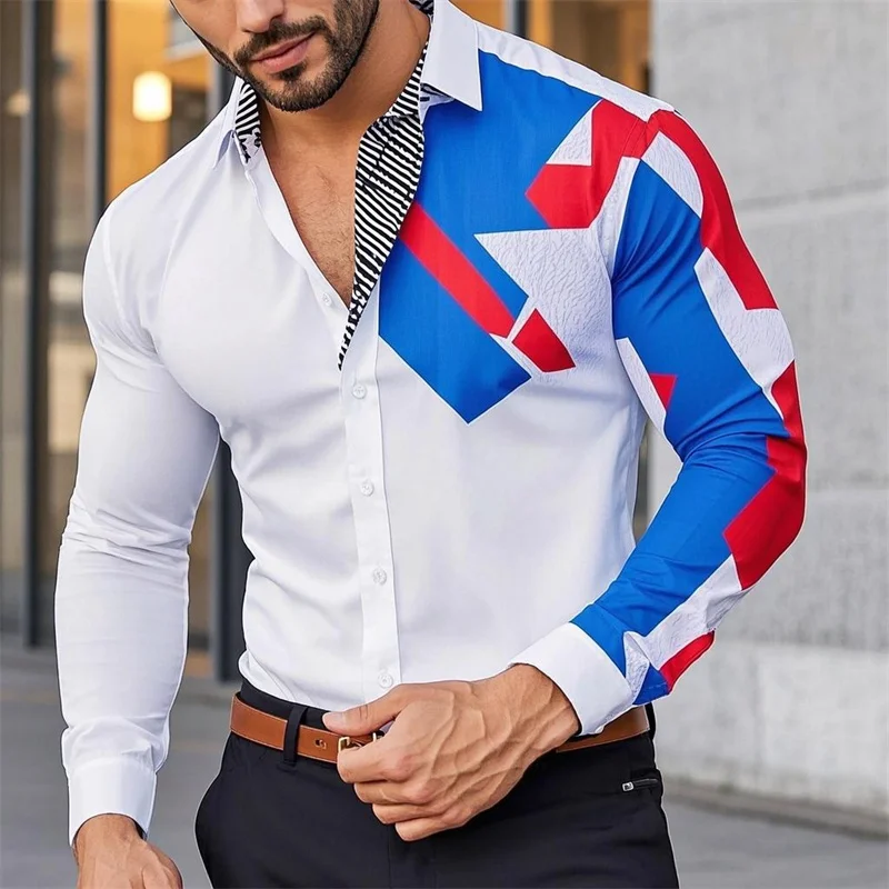 Men's Long Sleeve Button Comfort Casual Shirt Black White Wine Red Lapel Spring Autumn Summer Wedding Party Outfit