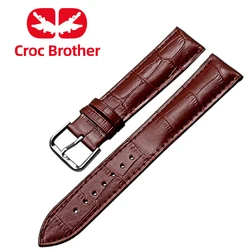 *High Quality *  Quick Release Animal Skin Genuine Watch Leather Strap Bamboo grain Wristwatch Band 14mm 16mm 18mm 20mm 22mm
