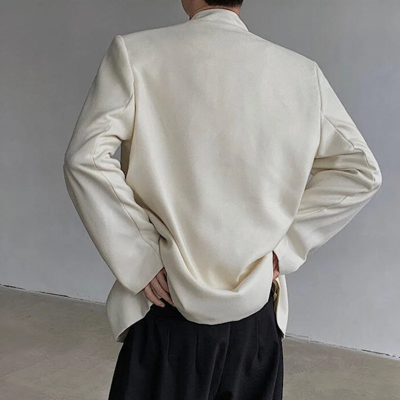 HKSH Spring Autumn New Women Blazer Stand Collar Single Breasted Chinese Style High-End Fashion Jacket Temperament Coats HK13461