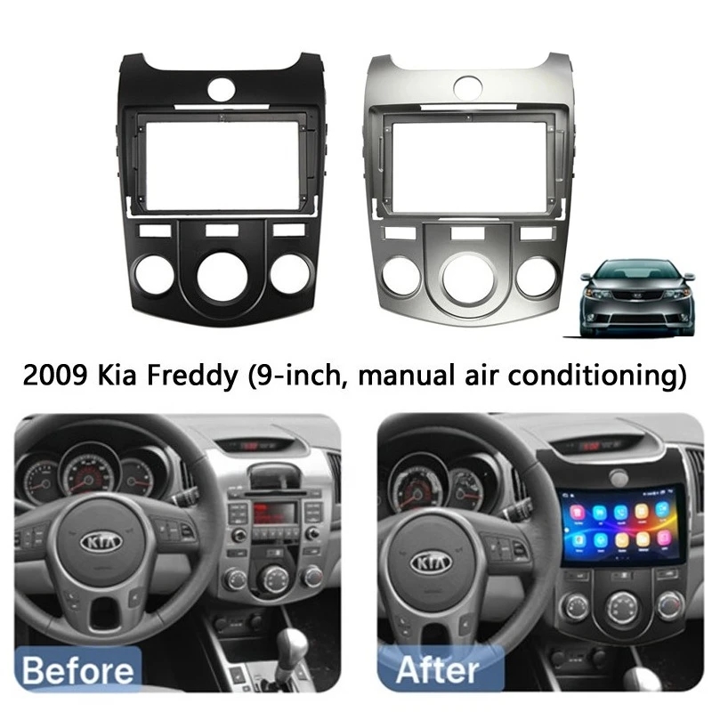 

22,86 см автомобиль для KIA Forte 2009-2012/2014-2019/2016-2021 ручной автомобильный радиоприемник переменного тока и комплект отделки приборной панели