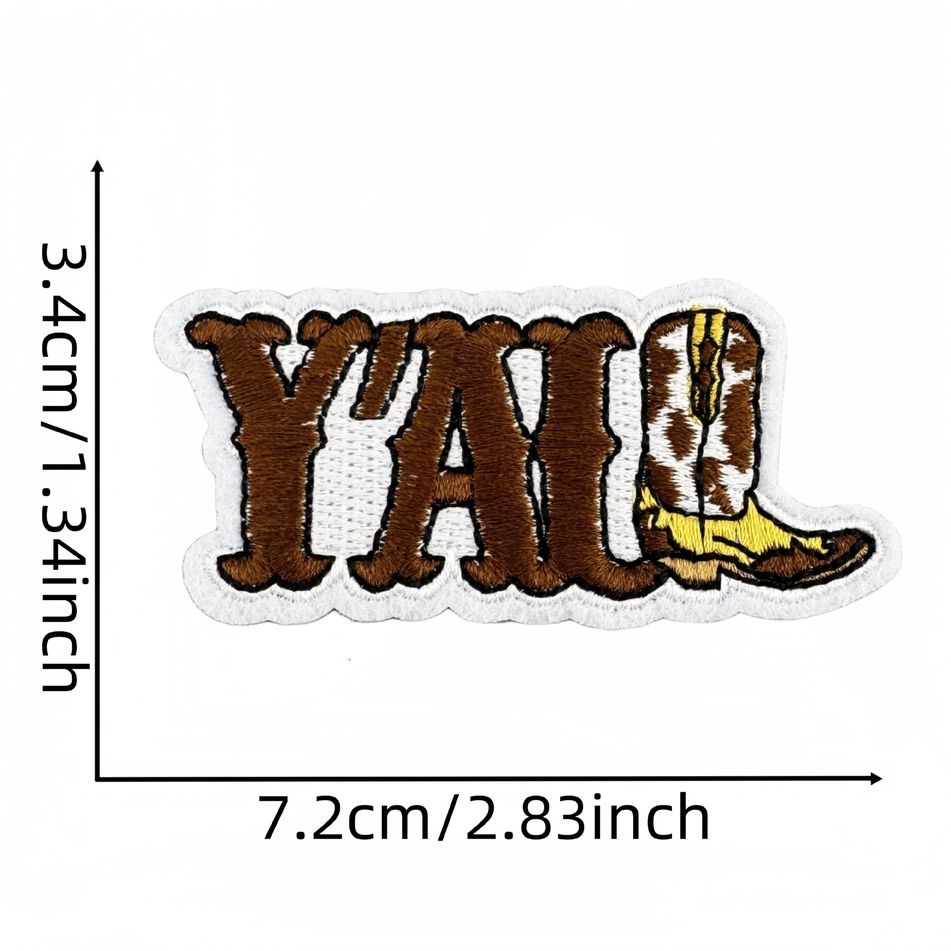 Rodeo Cowboy Silhouette Cowgirl Embroidery Iron On Patch for Denim Jacket Hat Clothing Western Festival Theme Horse Decor view 2
