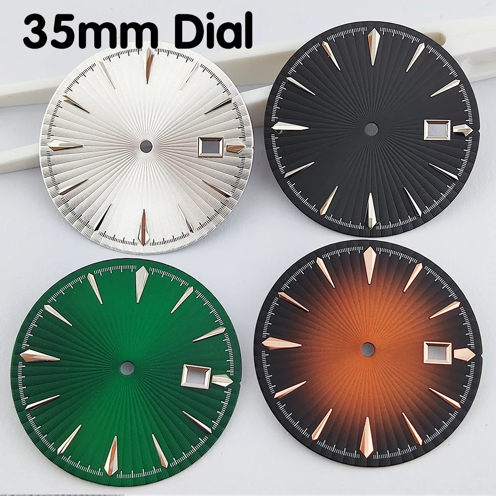 NH35 dial 35mm cocktail dial single calendar dial fits NH35/NH36 movement watch parts replacement parts support customized logo