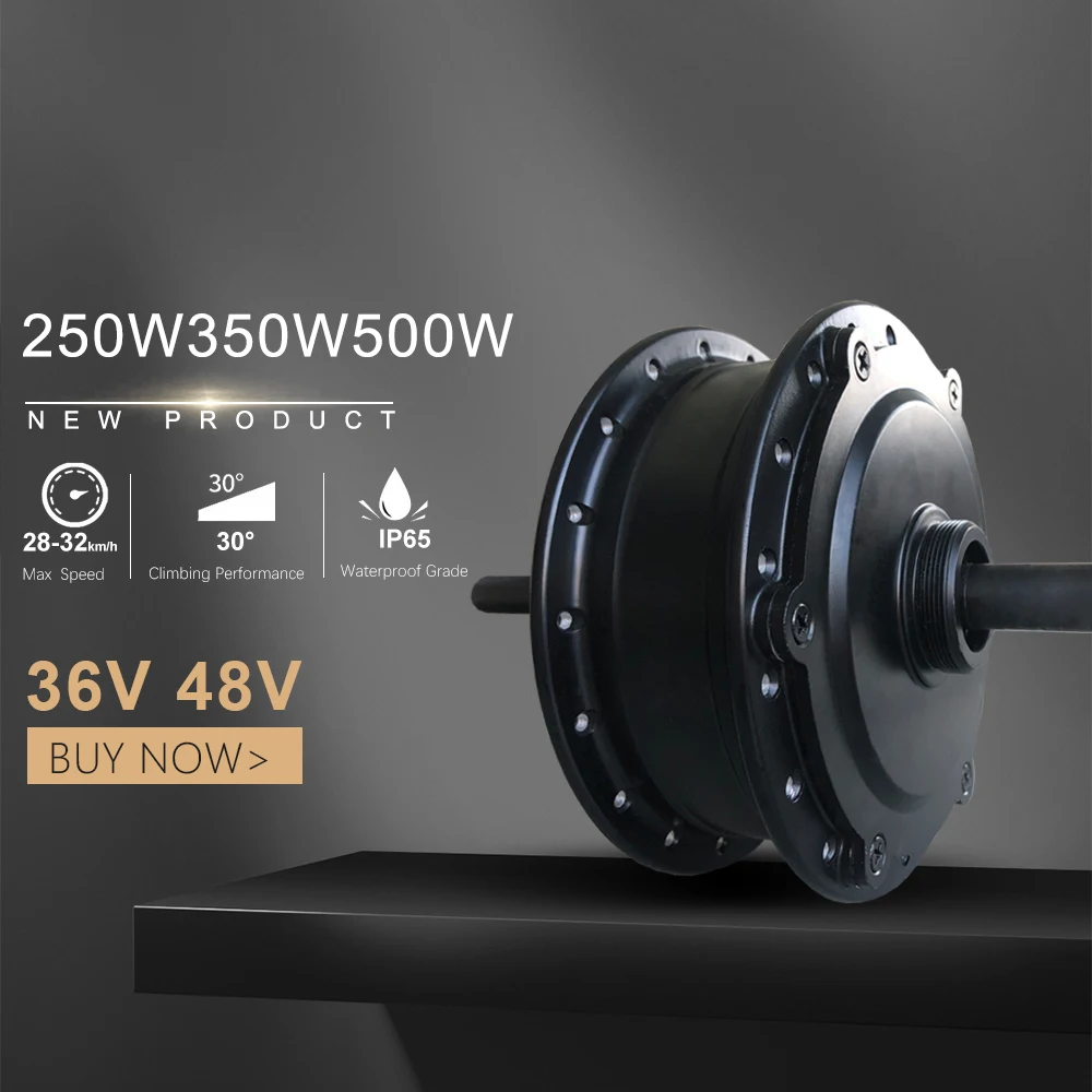 

Electric Bicycle Brushless Gear Hub Motor, Front and Rear Wheel Drive, E-Bike Motor, 36V, 48V, 250W, 350W, 500W