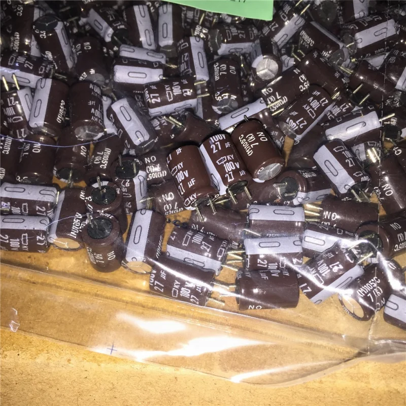 20Pcs Radial Aluminum Electrolytic Capacitor 100V 27UF 8x12mm KY Series Low ESR, Replace 100V 22UF