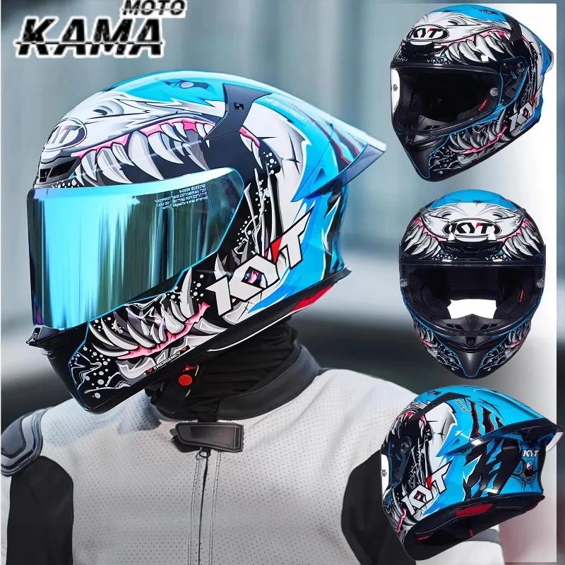 HEIßER Original KYT TT-REVO Motorrad Helme Sport Touring Full Face Helm ECE2206 DOT Casco Para Moto Sport Bike Casco Capacete