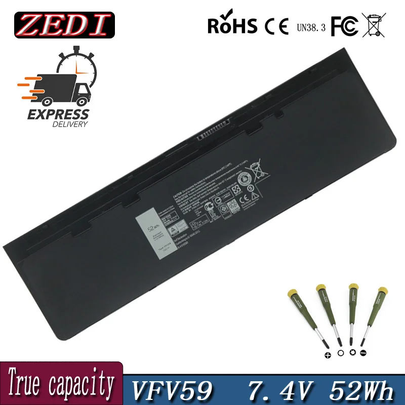 

Новый аккумулятор ZEDI WD52H VFV59 45WH 52WH для ноутбука DELL Latitude E7240 E7250 Series W57CV 0W57CV GVD76