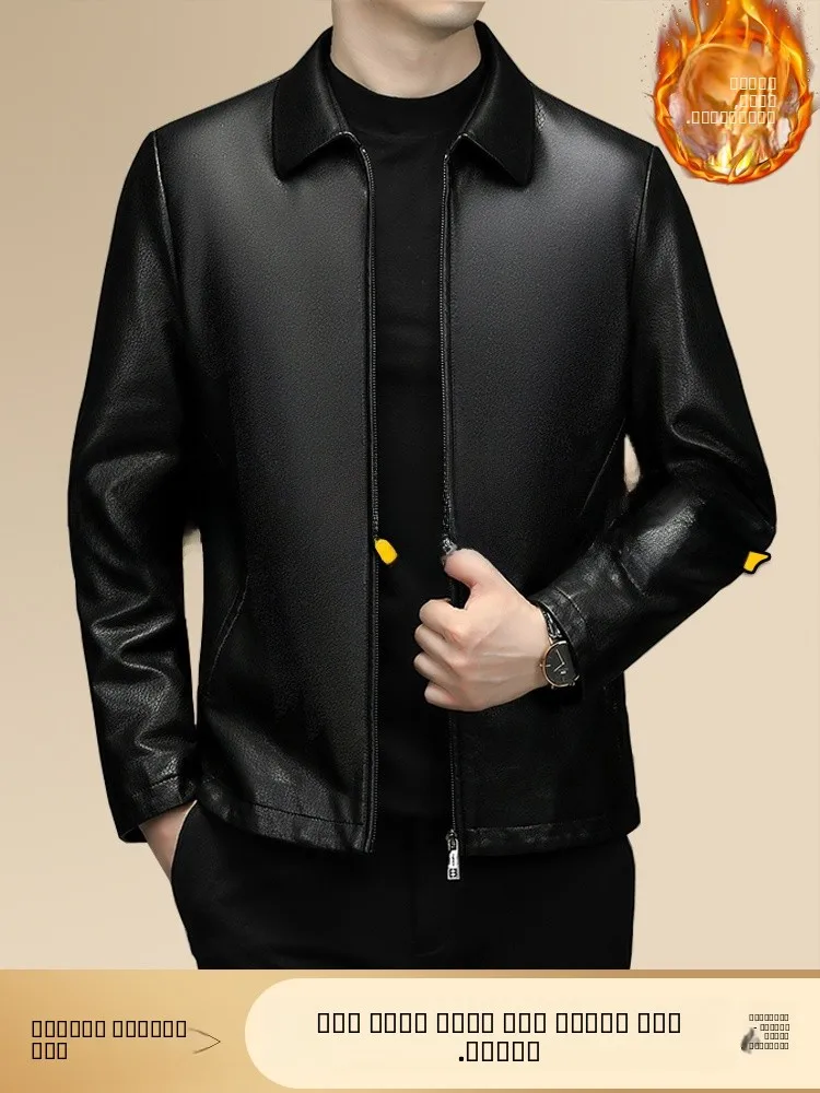 

Новая демисезонная мужская куртка из натуральной оленьей кожи, утепленная, на молнии, для повседневной носки и делового стиля