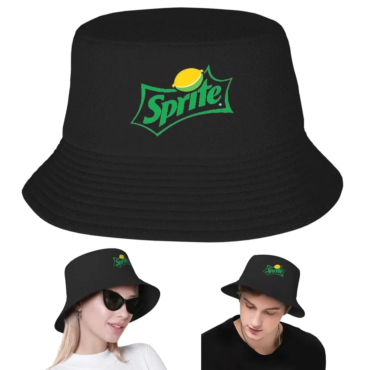 Sprite Original Logo Bucket Hat Panama Bob Hats Outdoor Cool Autumn For Summer Beach Fishing Unisex Fisherman Caps