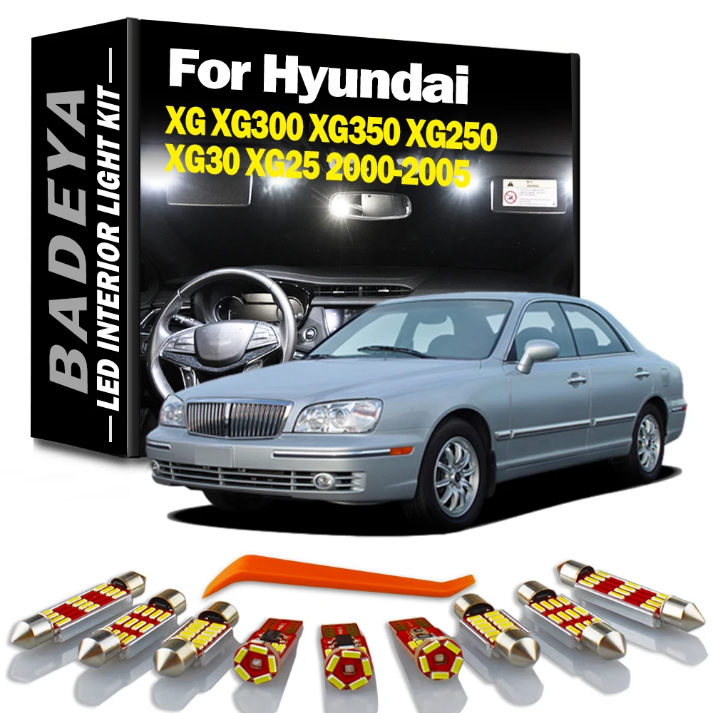 BADEYA 16 шт. светодиодный комплект внутреннего освещения багажника с картой двери для Hyundai XG XG300 XG350 XG250 XG30 XG25 2000-2003 2004 2005 автомобильные лампы