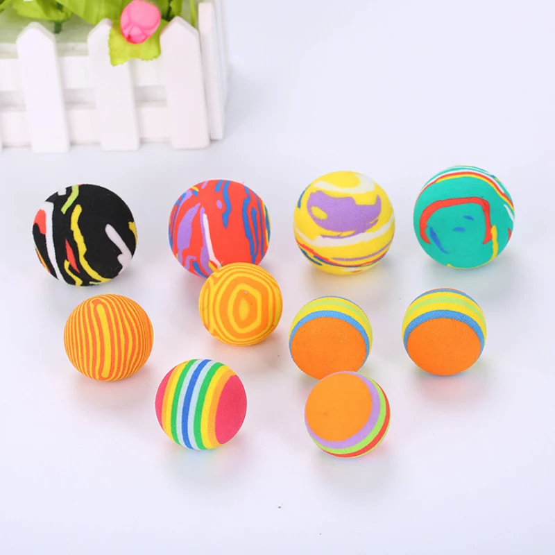 1/2/3/4/5pcs Cat Toy Ball Toys For Cats Foam Multicolor Balls Pet Toy Interactive Training Toys Pet Cat Supplies Cat Accessories