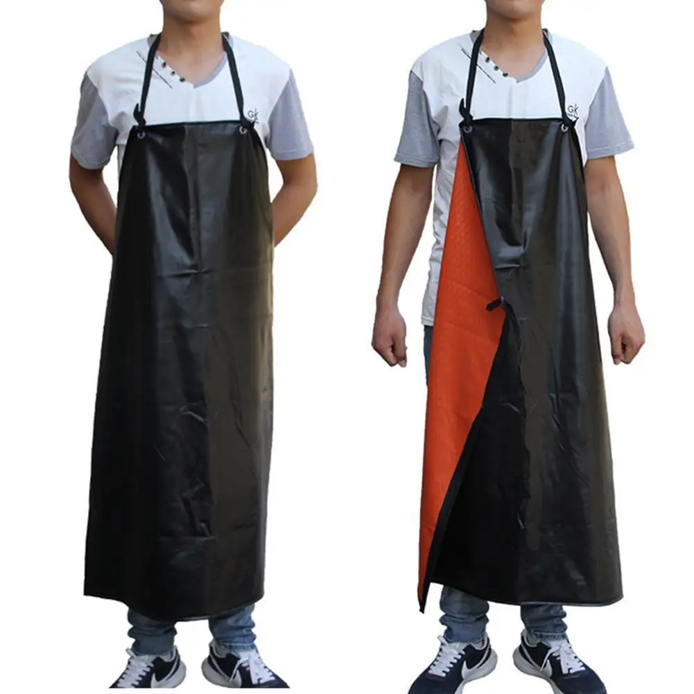 PVC Waterproof And Oil Proof Apron, Kitchen Workwear, Home Cooking And Cleaning, Neutral Sleeveless Apron, Adjustable