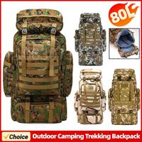80L Molle Backpacks Man Traveling Bags Survival Outdoor Camping Hiking Trekking Hunting Knapsack Large Capacity Sports Rucksack