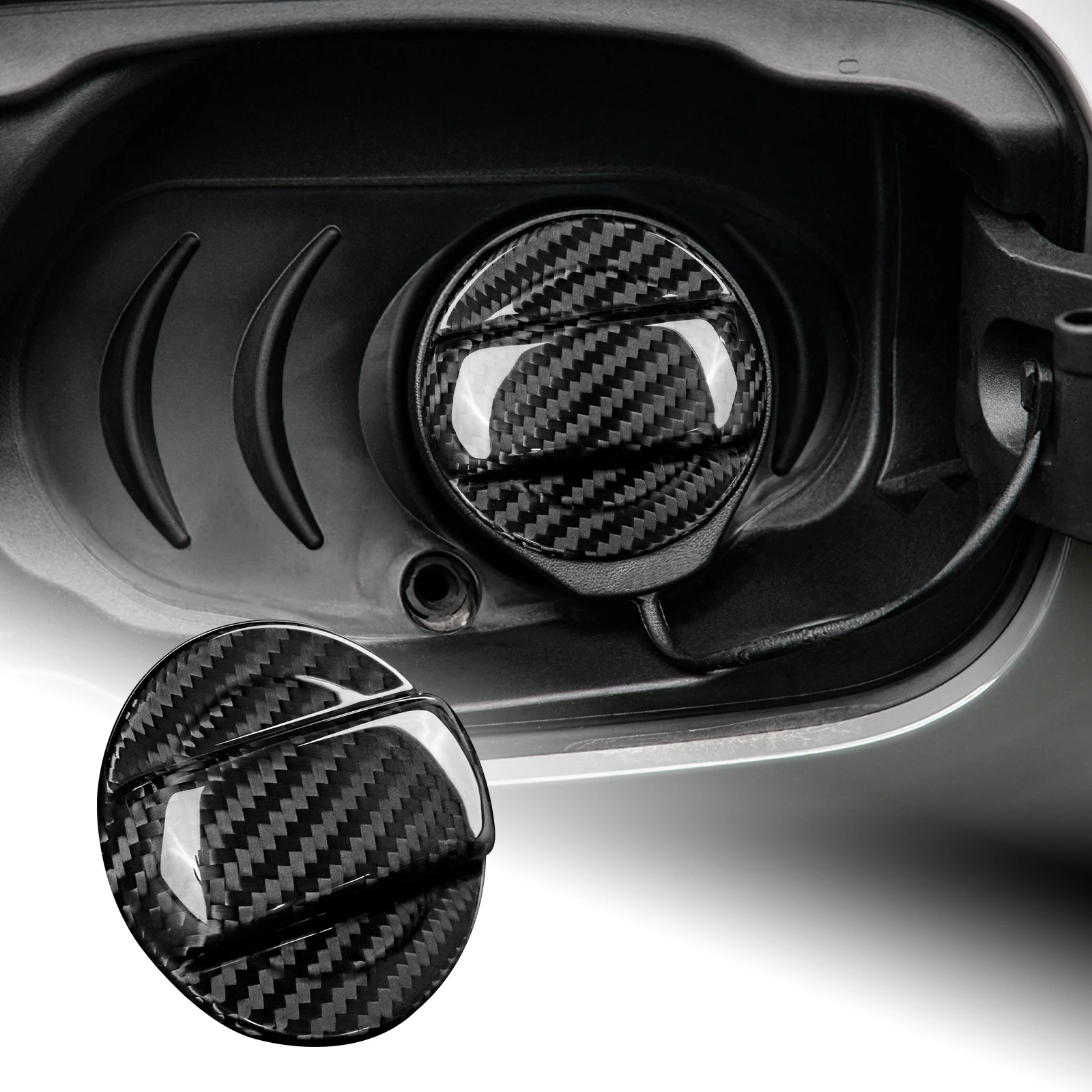 For Seat Leon/Cupra Leon/Cupra Formentor 2021 2022 2023 2024 2025 2026 Hard Dry Carbon Fiber Inner Fuel Tank Cap Cover Sticker