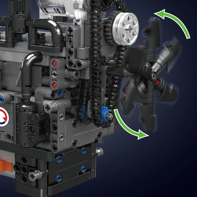 1130PCS Rotary Engine Building Blocks Model Toys Technical Mechanical Assembly Bricks STEM Toys Idea Gifts For Adult Teens Kids