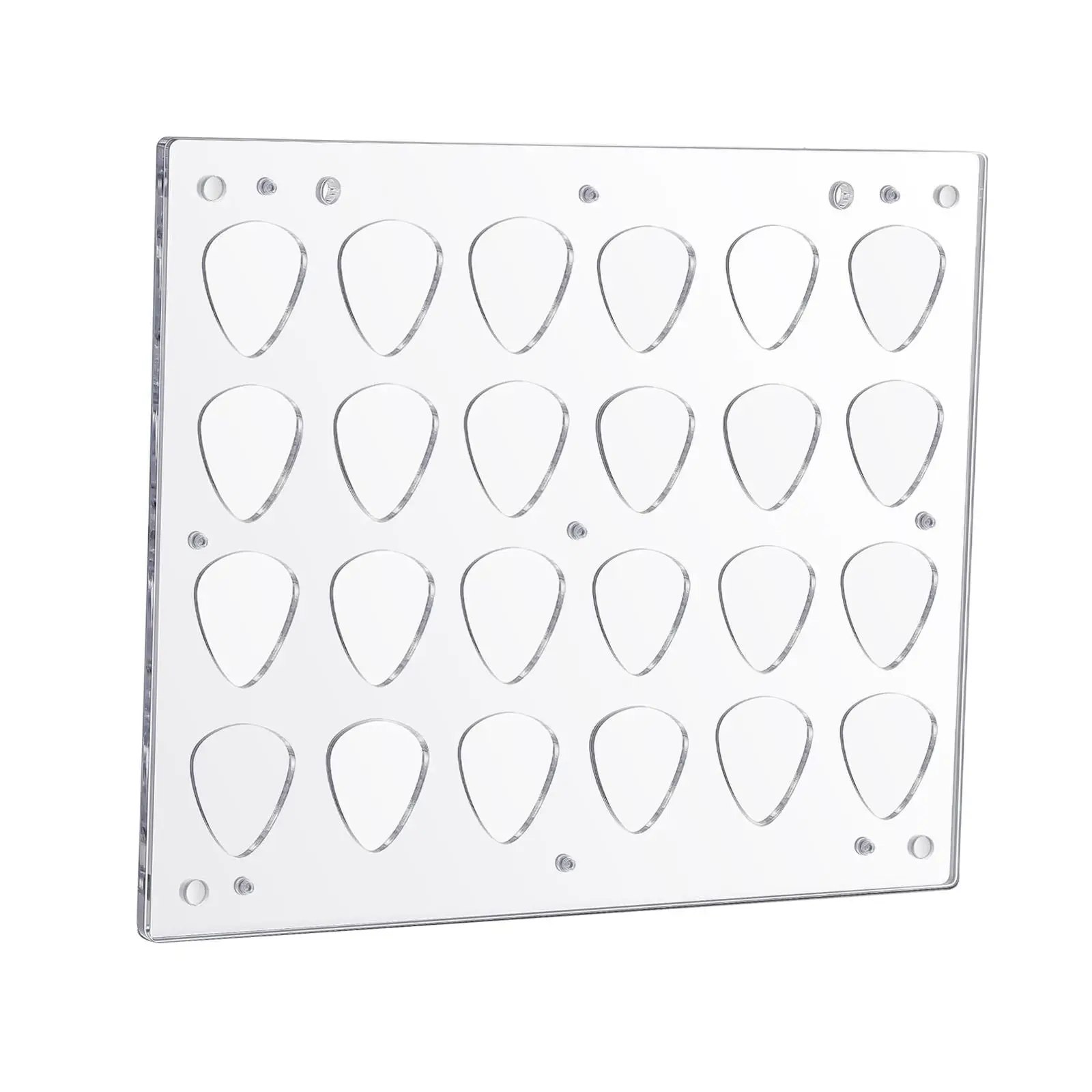Guitar Pick Holder, Home Decor Space Saving Organizer Storage Rack 24 Slot for Dresser, Office, Bedroom Tabletop