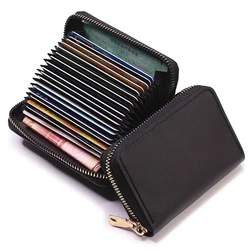 Business Card Holder Wallet Women/men Gray Bank/ID/Credit Card Holder 20 Bits Card Wallet PU Leather Protects Case Coin Purse