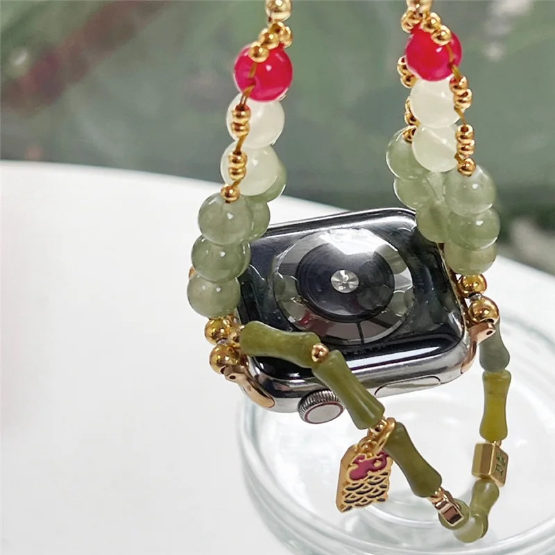 

Ремешок для часов RISE с бусинами, совместимый со всеми моделями, элегантный нарядный браслет для женщин