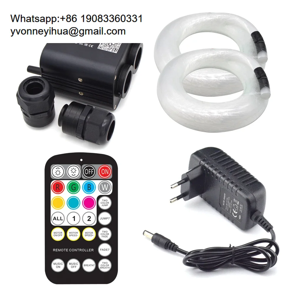 Car Home APP Control RGBW LED Fiber Optic Star Ceiling Light Customize Fibers 20W Twinkle Starlight Headliner Kit