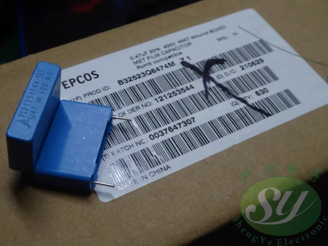 10PCS EPCOS 0.47uf/400v 470nf u47 474 ใหม่ 22 มม.ตัวเก็บประจุฟิล์มบาง B32523Q6474M