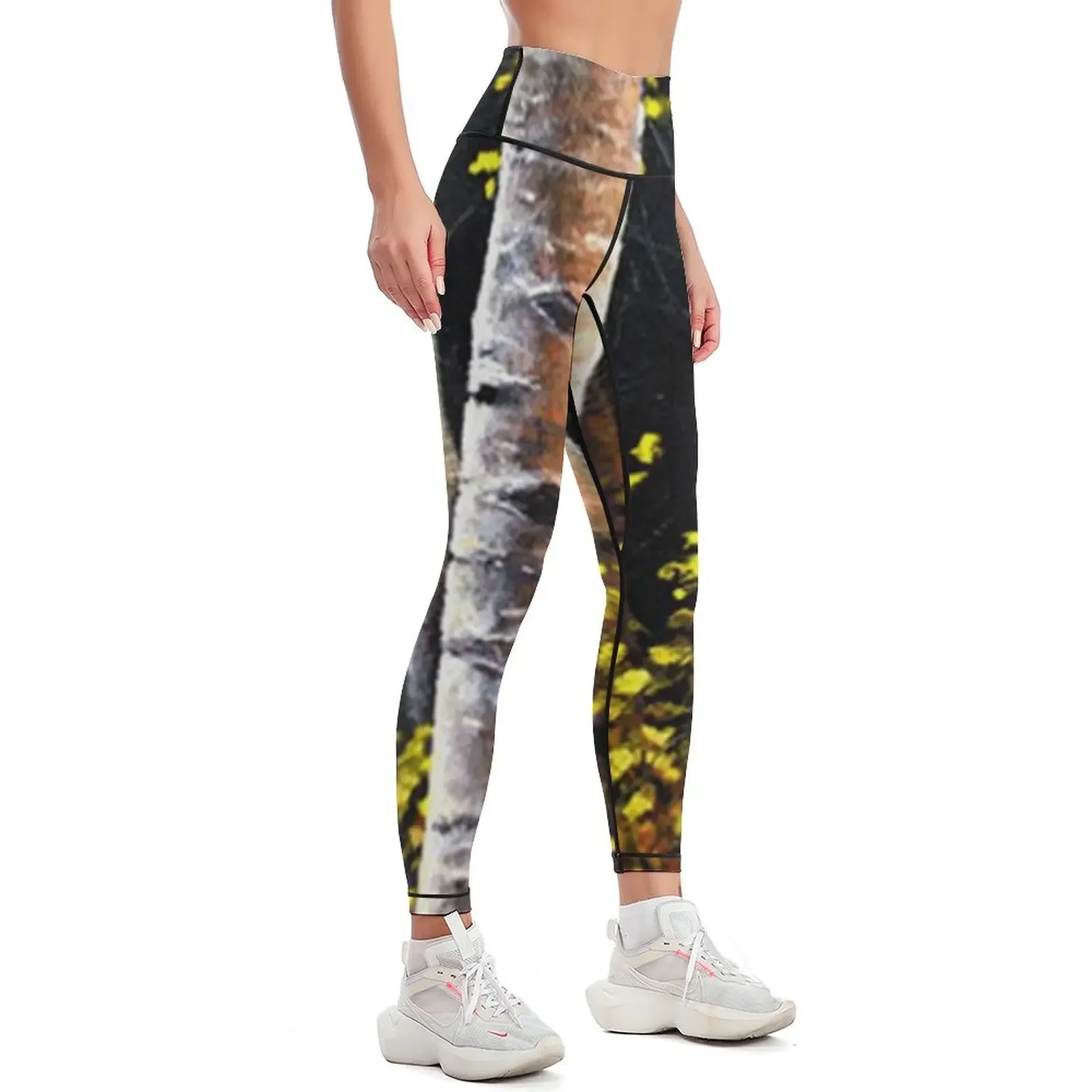 Aspen tree painting Leggings Jogger pants Women's fitness push up fitness flared Womens Leggings