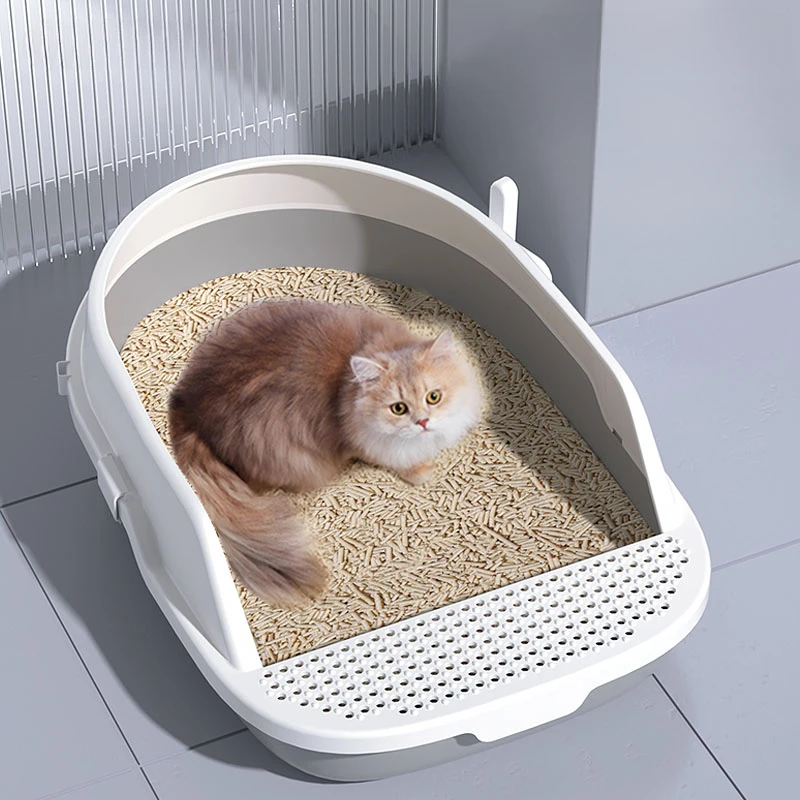Lavabo de arena para gatos Extra grande Maine Muppet semicerrado totalmente abierto enorme lavabo de arena para gatos de gran tamaño Arenero Gatos Autolimpiables