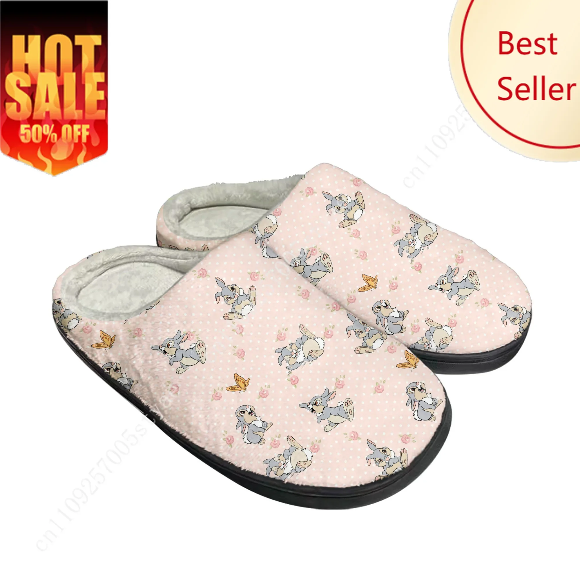 

Thumper Cotton Slippers Disney Cartoon Decorate Plush Indoor Shoes Design Your Party Holiday Gifts Custom Shoe