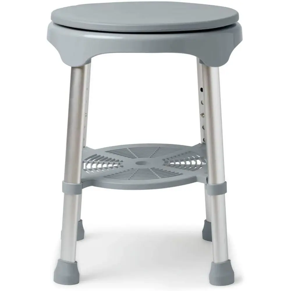 

Прочный e, круглый поворотный табурет для душа, серый, с поддержкой до 300 фунтов.