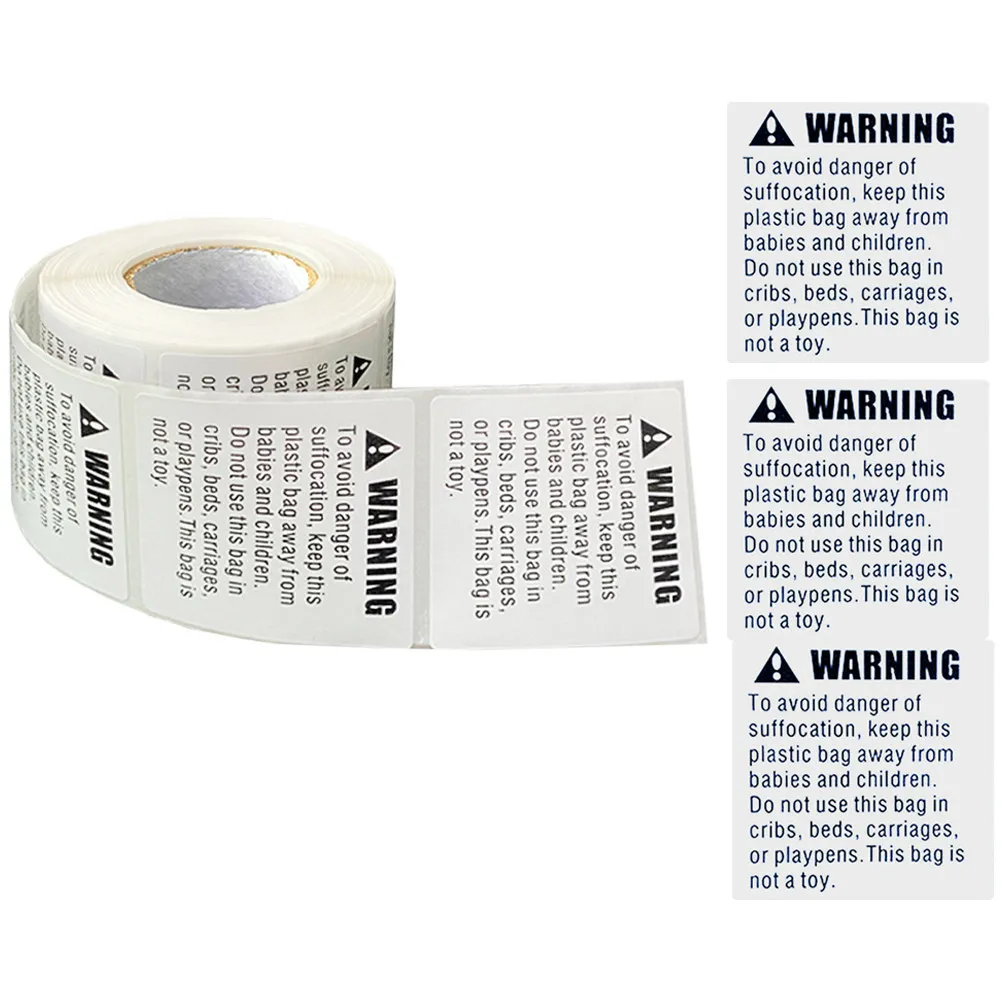 

1 Roll Suffocation Safety Stickers Heavy-Duty Warning Labels for Packaging Ships with Confidence Using Reliable Adhesive Decals