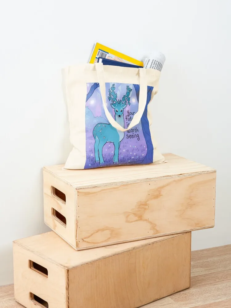 مستقبلك يستحق رؤية حقيبة يد أيل الغابة اللطيفة وحقائب تسوق وحقائب تسوق من القماش