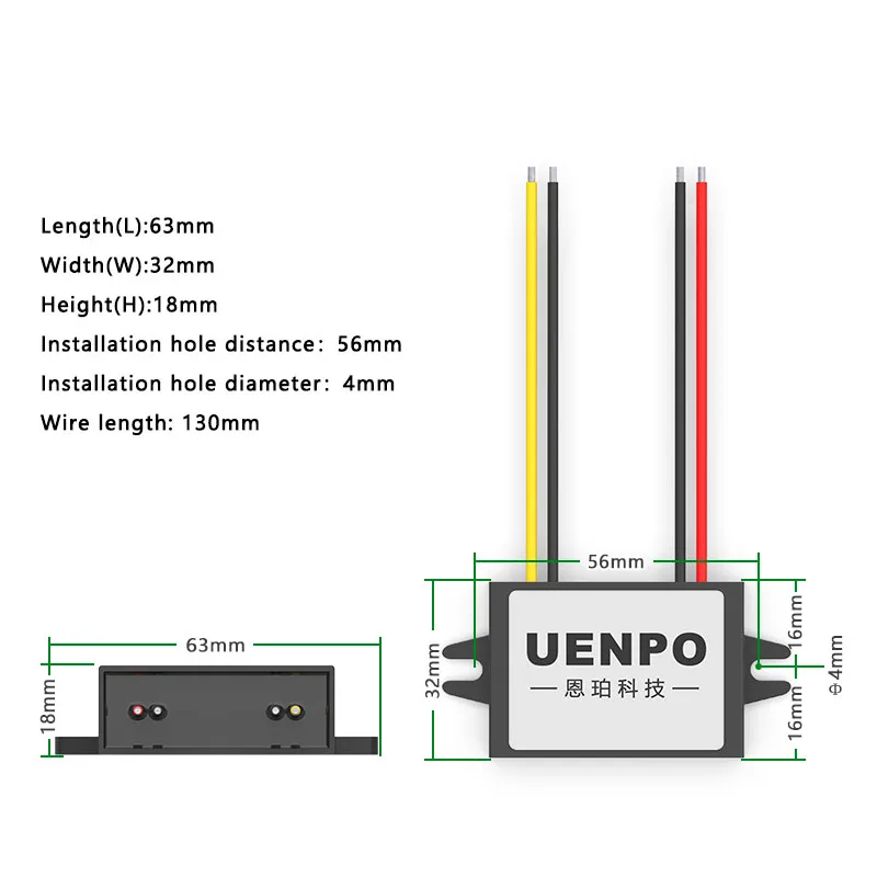 DC 12V car stabilizer 6-20V to 12V 1A 2A 3A step-down boost converter 12V to 12V 13.8V 3A 41W power converter