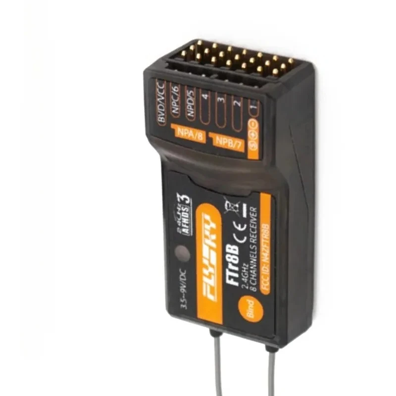 FLYSKY FTr8B 2.4G Dual Antennas Receiver PPM/S.BUS for PL18 NB4 Lite Airplane Helicopter Engineering Vehicle