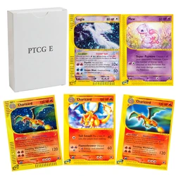 Pokemon Cards Foil PTCG E Charizard Raichu Dragonite Mewtwo Expedition Espeon aquaches TCG giochi da tavolo Set completo di schede Proxy