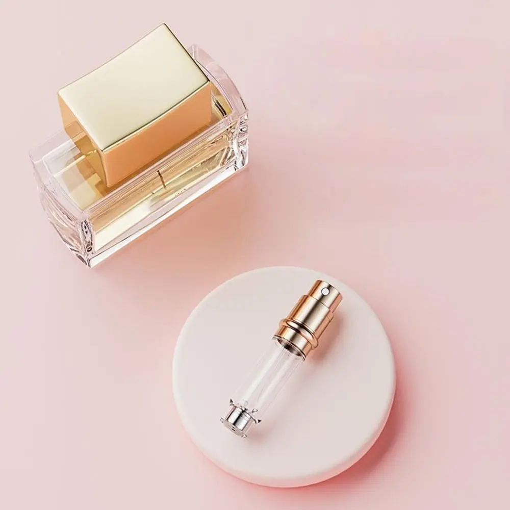 Fashion PU Leather Perfume Bottle Lychee Pattern 5ml Spray Bottle Refillable Empty Ultra-fine Mist Fragrance Container Woman