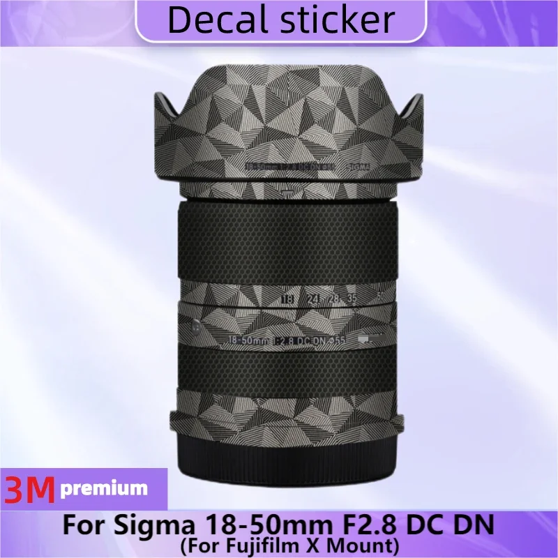 Customized Sticker For Sigma 18-50mm F2.8 DC DN Decal Skin Lens Vinyl Wrap Film Protector Coat For Fujifilm X Mount 18-50 2.8