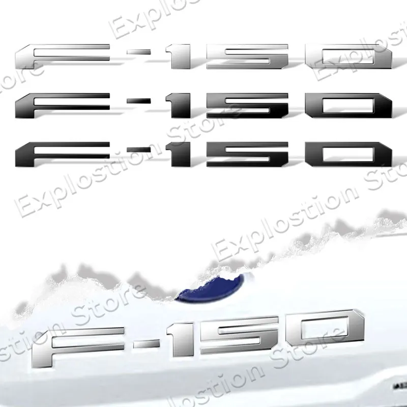 Logo de F-150 en plastique ABS pour voiture, lettre de garde-boue, emblème latéral, autocollant de Badge de coffre arrière pour Ford F150 GT, accessoires